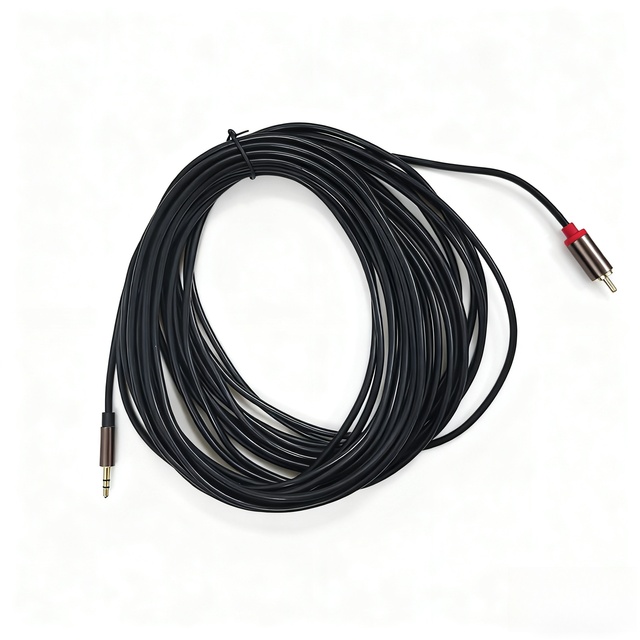 3.5mm to RCA Mono Audio Cord for Microphone/Stereo Connection , Black , 3M