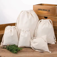 Qualité bon marché, sac à main portable réutilisable avec logo personnalisé imprimé, sac à main en toile et coton à double ficelle, sac à cordon anti-poussière