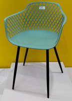 Chaise de salle à manger moderne nordique à dossier creux, en plastique, créative, pour loisirs et réunions, modèle de chaise de table
