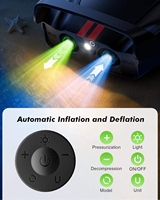 50PSI Portable Tire Inflator with Automatic Deflator Valve Suitable for Outdoor Tents and Kayaks