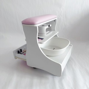 Luxury Modern Wood Pedicure <b>Stool</b> with Wheels Salon Furniture Nail Trolley Cart Manicure & Footbath <b>Stool</b> for Hotel <b>Bathroom</b> Use - Product Image 3