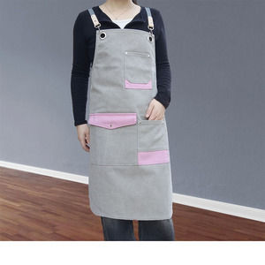 Tablier <span class=keywords><strong>de</strong></span> manucure rose, tenue <span class=keywords><strong>de</strong></span> travail tendance, design élégant pour salons <span class=keywords><strong>de</strong></span> beauté, boulangeries et salons <span class=keywords><strong>de</strong></span> <span class=keywords><strong>thé</strong></span>, logo personnalisable. - Product Image 4