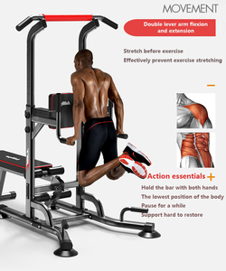 Tháp điện đa chức năng kéo lên thanh cho nhà phòng tập thể dục Workout Dip trạm - Product Image 5