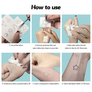 Vente en gros de petits tatouages temporaires semi-permanents autocollants de <span class=keywords><strong>tatouage</strong></span> de faux doigt de jus d'herbes imperméables pour femmes hommes - Product Image 3