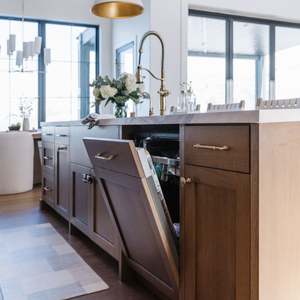 Gabinetes de Cocina de Madera Maciza de Estilo Tradicional, Moderno y Profesional, de Alta Calidad, con Laminado de Mármol MDF, Incluye Grifo y Bisagras - Product Image 3