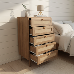 <strong>Rattan</strong> 3/4/5 <strong>Chest</strong> <strong>of</strong> <strong>Drawers</strong> <strong>Chest</strong> <strong>Drawer</strong> Furniture Tall and Deep <strong>Chest</strong> <strong>of</strong> <strong>Drawers</strong> Dresser for Living Room Bedroom - Product Image 4