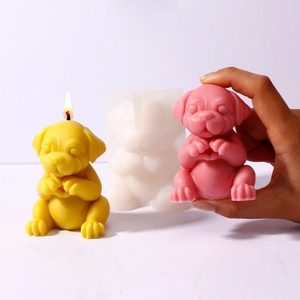 Molde de Silicona para Hacer Velas con Forma de Corazón TangChu Shar Pei - Perro Arrugado 3D con Gesto de Amor para Regalo Conmemorativo de Mascotas, Decoración Única para el Hogar - Product Image 5