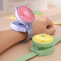 Kipas Jam Tangan Mini Viga Color Bear Baterai Motor Brushless Operasi Senyap Plastik 5 Baling-Baling Hadiah Keren untuk Anak-Anak dan Pelajar di Luar Ruangan
