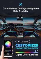 Populares Accesorios Para Tunear Autos Manijas de Puerta Inteligentes Multicolor Rgb Symphony Acrílico Led Tira de Luz Ambiental Negra Para Coche