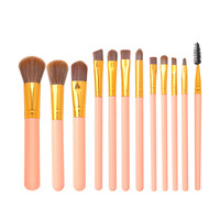 Pinceaux de maquillage avec logo personnalisé kit de quantité minimale de commande basse pinceaux pour le maquillage ensemble de pinceaux de maquillage professionnels en ABS pour cheveux naturels marque privée