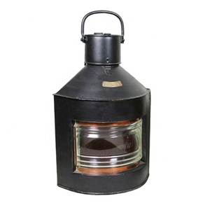 Lámpara de barco Náutico "PORT" Cristal rojo Negro Lámpara náutica antigua Fabricantes de lámparas de Estilo Vintage para Decoración - Product Image 1