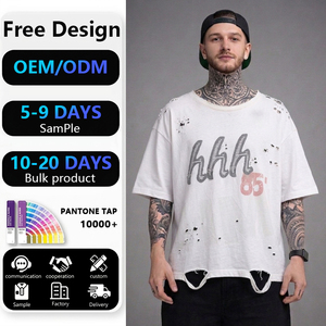 OEM ODMCustom Men's Hip Hop T-shirts Cotton Retro Vintage Acid <b>Washed</b> boxy fit t shirt Summer Oversized Print Tee Men's T-shirts - Product Image 1