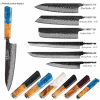 Professioneel gesmeed 5,5-inch abalone schelp handvat koolstofstaal hoogglans vintage XF steak keukenmes