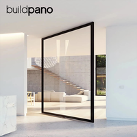 Porte pivotante commerciale haut de gamme avec verre intelligent personnalisable, porte d'entrée électrique pivotante