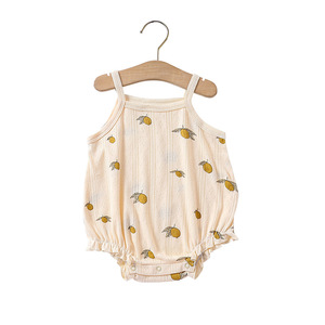 2025 été Triangle sans manches combinaison pour garçons filles 100% coton infantile <span class=keywords><strong>gilet</strong></span> barboteuse Style décontracté bouton fermeture pour <span class=keywords><strong>18</strong></span> <span class=keywords><strong>mois</strong></span> - Product Image 2