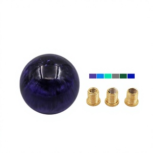 Racing for Car <b>Gear</b> Shift <b>Knob</b> Universal Plastic Ergonomic Dark Blue Ball Shape Manual Transmission Shift Lever - Product Image 1