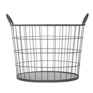 Handmade Designer Metallic <b>Wire</b> <b>Basket</b> for Kitchen Storage for <b>Laundry</b> Clothes and Food Bulk Packed Manufactured in India - Product Image 4