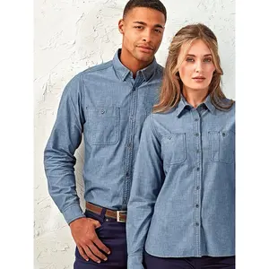 Camisa de Chambray Orgánica de Comercio Justo, merchandising sostenible - Product Image 2