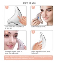Masseur intelligent micro-courant chauffant pour le visage et le cou, avec télécommande sans fil et 12 heures d'autonomie pour le lifting