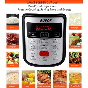 Olla a Presión Eléctrica de Acero Inoxidable de 5L/6L con Pantalla LED y Olla Interior de Aluminio para Uso Doméstico y Hotelero, Certificada CB - Product Image 6