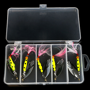 HISTAR OEM Laser Anti Biting Wing Shape <strong>Treble</strong> <strong>Hook</strong> High Quality Long Casting 360 Degree Rotating Fishing Spinner Bait Suit - Product Image 6
