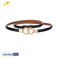 Sabuk Wanita Berkualitas Baik Baojun, Formal, Dapat Disesuaikan, Gesper Logam Double Roller, Kulit Sapi, Motif Bunga, Dekoratif, Modis