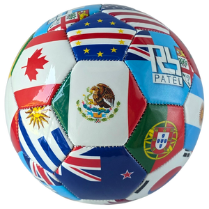 Pallone <span class=keywords><strong>da</strong></span> <span class=keywords><strong>Calcio</strong></span> in PVC Stampato con Bandiera Nazionale, Misura 5, Logo Personalizzato, per Bambini fino a 10 Anni - Product Image 2