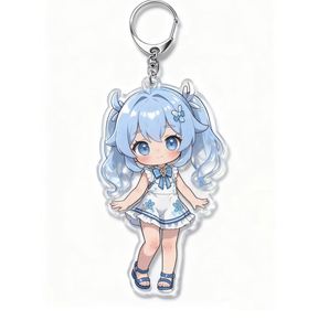 Wholesale Custom UV Printed Acrylic Charm <b>Keychains</b> Logo Print Cartoon <b>Anime</b> Design Light Weight Hard-Wearing Promotion Gifts - Product Image 4