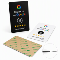 Carte NFC intelligente personnalisable 13,56 MHz 215 pour réseaux sociaux, QR, avis commerciaux, contact numérique, étanche, modèle 203