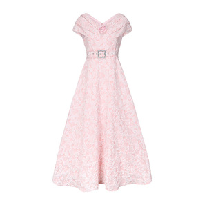<span class=keywords><strong>Vestido</strong></span> Maxi de Verano Moderno Estilo <span class=keywords><strong>Romano</strong></span> para Mujer, Sin Mangas, Corte Ajustado, Estampado Floral, Transpirable y Ecológico, de Fábrica China - Product Image 2