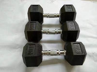Haltère hexagonal fixe en fonte recouvert de vinyle pour musculation, équipement de gym, vente en gros, offre spéciale usine