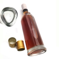 Bouteille de vin en verre sodocalcique transparent de qualité supérieure 750 ml avec bouchon à vis pour décanteurs d'alcool - Marque YONGXIN