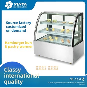Nouvelle vitrine de présentation intelligente en acier inoxydable avec contrôle numérique de la température, mode éco 520L, pour biscuits, hamburgers, pain - Product Image 4