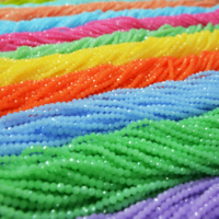 Rondelle en verre de Macaron de haute qualité, nouveau processus de couleur, perles de cristal pour la fabrication de bijoux