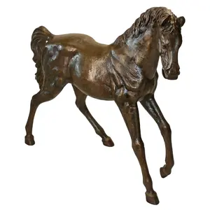 Escultura de bronze de leão em tamanho real para jardim grande personalizado ao ar livre animal de grande venda
