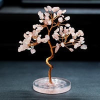 Хит продаж: Аметистовое дерево из кристаллической крошки с медной проволокой, ручной работы, Денежное дерево, Настольное украшение, в подарочной коробке