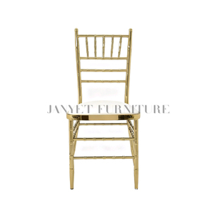 Commercio all'ingrosso forniture per feste sedie da pranzo in metallo galvanico <span class=keywords><strong>oro</strong></span> sedia Chiavari per eventi - Product Image 2