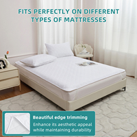 Drap-housse matelassé imperméable à ultrasons en polyester avec élastiques, multicolore et multi-motifs, pour la maison et l'hôtellerie, OEM ODM disponible
