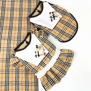 Summer Princess Ladies Puppy Cute Skirt Pet Clothing Suit Dog Clothes Ropa Mascotas Cotton Shirt Plaid Pet Dress