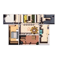 Maisons préfabriquées en conteneurs personnalisées en usine, 3 à 4 chambres, conteneurs de 40 pieds, maisons préfabriquées de luxe à deux étages, maison en kit, villa