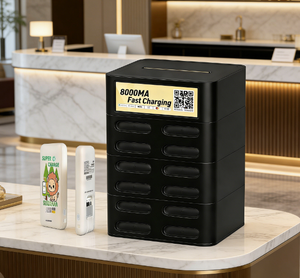 Borne de recharge publique pour téléphone, 12 emplacements pour batteries, banque d'alimentation partagée, empilable, location - Product Image 5