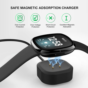 Câble de charge USB magnétique de remplacement noir de 1 m (3,3 pieds) de long pour <span class=keywords><strong>Fitbit</strong></span> <span class=keywords><strong>Sense</strong></span> <span class=keywords><strong>Sense</strong></span> <span class=keywords><strong>2</strong></span> Versa 3 Versa 4 - Product Image 5