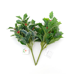 شجرة هولي اصطناعية خضراء مع توت أحمر للزينة الداخلية في المنزل وحفلات الزفاف وأعياد الميلاد، ديكور صديق للبيئة - Product Image 6