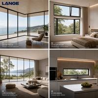 Ventanas Minimalistas de Aluminio con Doble Acristalamiento, Abatibles y Oscilobatientes, que se Abren hacia el Interior, para Casa o Villa