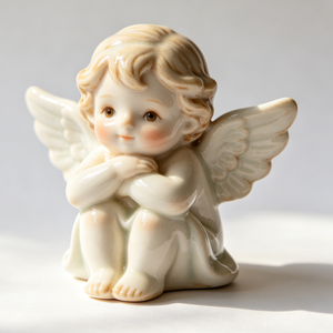 Statua di Angelo in Resina Personalizzata BZY, Figurina di Cherubino Artigianale, Decorazione per la Casa, Arte Religiosa, Regalo, Vendita all'Ingrosso B2B OEM ODM - Product Image 1