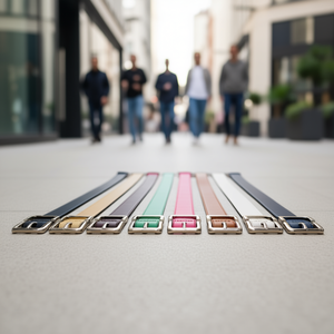 Ceinture Z LIA PU 2,5 cm avec boucle carrée en alliage, mode décontractée pour femmes et hommes - Product Image 2