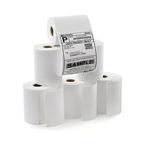 Recycelbare kundenspezifische thermodirektetiketten-Papierrolle für Drucker zur Verpackung von Tiefkühlprodukten und niedrigtemperatur-Ladungen