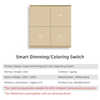 Régulateur numérique auroral ADS Tuya Smart Zigbee, interrupteur de gradation LED, interrupteur de régulation de température de couleur, ligne simple L