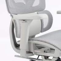 Chaise de bureau ergonomique professionnelle à dossier haut, assise en maille perforée grise, profondeur d'assise réglable, accoudoirs 3D, pour l'approvisionnement en mobilier de bureau