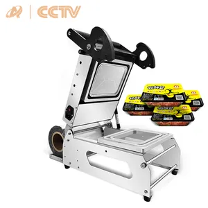 Multifunction Hand Pressure Manual Tray Sealer Desktop Fast Food Box Roll Film Sealing Machine